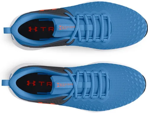 Vista 4 de Under Armour Engage cargado 2 (406) azul viral/gris aguacero/fuego fénix