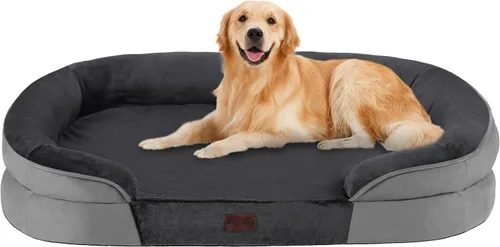 Vista 40 de Dwanton - Cama ortopédica para perros medianos con espuma de gel de memoria, sofá impermeable para perros, cama lavable para mascotas con cojín