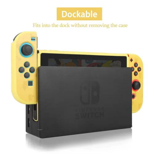 Vista 4 de TIKOdirect Protective Case for Nintendo Switch, Soft Full Skin Protective Cover with Pretty Cute Pattern, Silicone Slim Shockproof Back and Grip