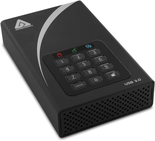 Vista 10 de Apricorn 2TB Aegis Padlock DT 256-Bit Cifrado USB 3.0 Disco duro (ADT-3PL256-2000)