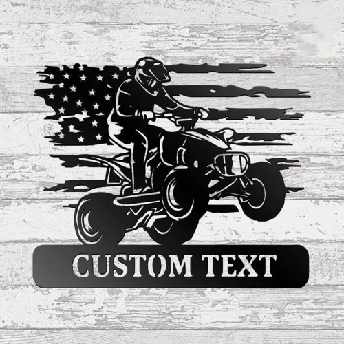 Vista 12 de Letrero con nombre personalizado, letrero de metal para motocicleta, decoración de pared con nombre de familia, decoración rústica para el hogar