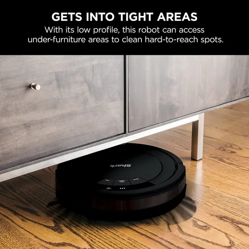 Vista 4 de Shark ION Robot Aspiradora, conexión Wi-Fi, limpieza multisuperficie, alfombras, suelos duros (negro)