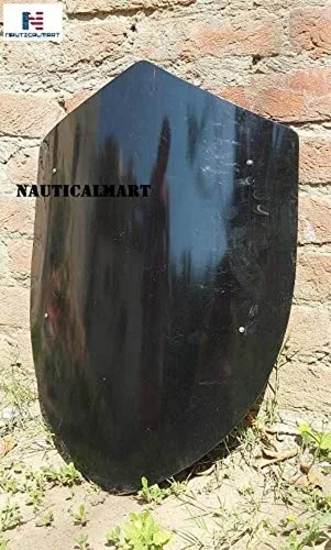 Vista 4 de Blank Round Shield Medieval Four Point Shield Blank Knight Armor Shield Historical Replica Reenactment LARP Cosplay Halloween