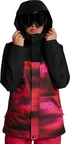 Vista 6 de Volcom Chaqueta con capucha para mujer, con aislamiento, snowboard, esquí, invierno, Negro