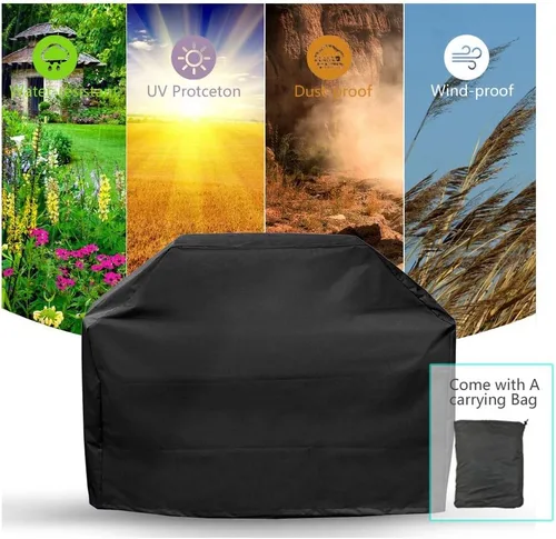 Vista 2 de Funda impermeable para parrilla de barbacoa, resistente a los rayos UV, resistente a las grietas, 57 x 24 x 46 pulgadas, peso ligero, fácil