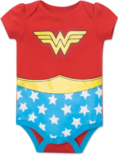 Vista 5 de WARNER BROS DC Comics Justice League - Paquete de 5 mamelucos para niñas, Multi