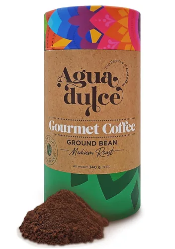 Vista 8 de Agua Dulce Café molido 100% arábica de origen único, especialidad gourmet de comercio justo de Costa Rica, proceso de miel, 12 onzas, paquete de 1