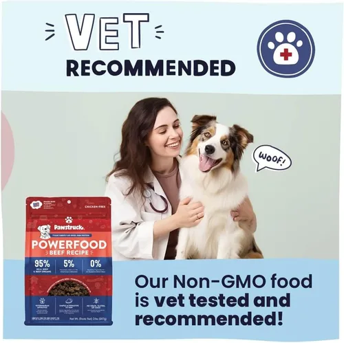 Vista 3 de Pawstruck - Comida para perros seca al aire con carne de res real, sin granos, hecha en EE. UU., sin OGM, recomendada por veterinarios, alta