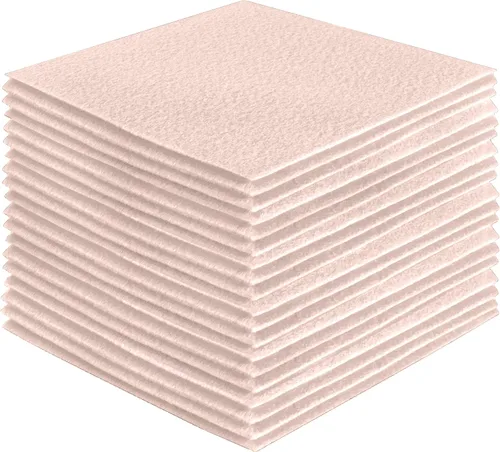 Vista 162 de FabricLA Hojas de fieltro acrílico para manualidades, cuadrados de fieltro precortados suaves de 4 x 4 pulgadas (3.9 in x 3.9 in), utiliza hojas