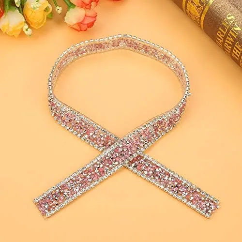 Vista 7 de Cinta de malla con diamantes de imitación brillantes, cinta decorativa acrílica plateada para bodas, pasteles y jarrones, suministros de decoración