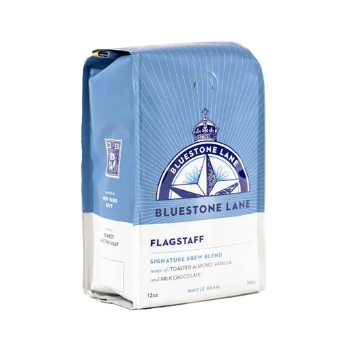 Vista 10 de Bluestone Lane Granos de café, Bayside Blonde Light Roast, grano entero, bolsa de 12 onzas