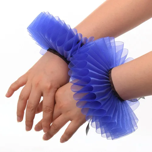 Vista 24 de GRACEART Elizabethan Dickens Ruff Cuello Payaso Collar Elizabeth Muñeca Ruffs Ruffle Cuff Bandas