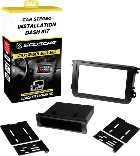 Vista 14 de Scosche ICVW6BN Kit de instalación de radio doble DIN para tablero compatible con vehículos Volkswagen amplificados no de fábrica seleccionados