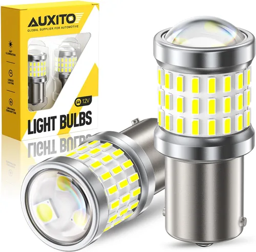 Vista 8 de AUXITO 194 Bombilla LED Ámbar Amarillo 168 2825 W5W T10 Cuña 24-SMD 3014 Chipsets Bombillas de Repuesto para Luces de Cúpula, Mapa, Placa