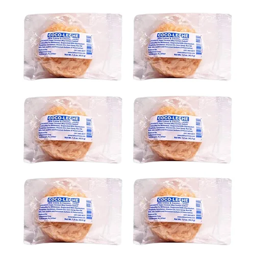 Vista 7 de Bocadillo de caramelo de leche de coco, caramelos orgánicos, yogur de coco, caramelo clásico con relleno cremoso, piezas envueltas individualmente