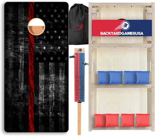 Vista 94 de CornholeGamesUSA Pro - Juego de tablas de Cornhole Fabricado en Estados Unidos Abedul báltico 3/4 Sin rebote Patas triples gruesas Dos 1