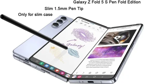Vista 2 de Galaxy Z Fold 6 / Fold 5 S Pen Fold Edition Reemplazo para Samsung Galaxy Z Fold 5 / Fold 6 5G Touch Stylus S Pen + puntas/puntas (negro)