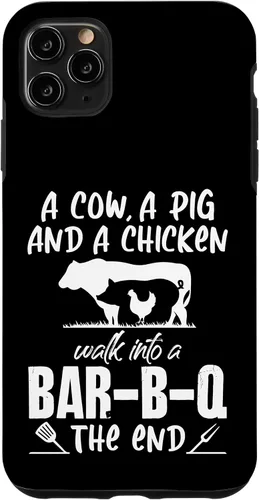 Vista 11 de iPhone 14 A Cow, A Pig And A Chicken Walk Into A Bar B Q End Case