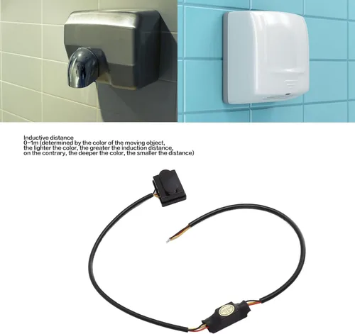 Vista 5 de Sensor de reflexión de grifo con sensor de movimiento infrarrojo inteligente para pulidor de zapatos, lámpara de espejo frontal DC12V