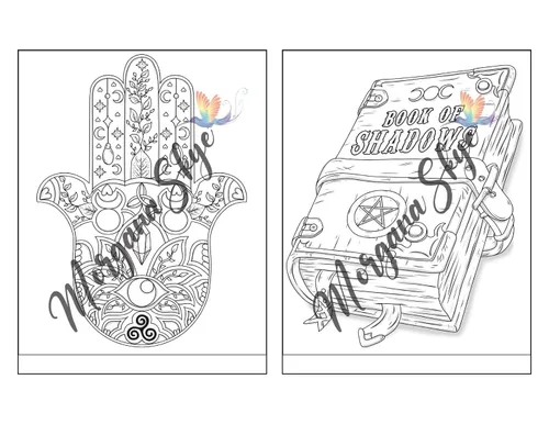 Vista 7 de Witchcraft Coloring Book for Adults Channel Your Creative Energy and Discover the Magic of Plants, Herbs, Crystals, and Beyond