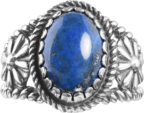 Vista 5 de American West Jewelry Anillo de plata de ley para mujeres y hombres, elección de piedras preciosas de inspiración nativa, tallas 5 a 13