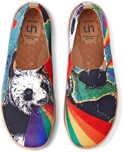 Vista 25 de UIN Mocasines casuales para mujer, de viaje, pintados, para caminar, ligeros, cómodos, de lona, tenis de moda