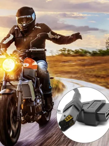 Vista 8 de 4 Pin a 16 Pin Cable adaptador OBD2 diagnóstico de fallas de motor y detector se adapta para la programación de ECU de motocicletas Ducati