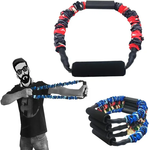 Vista 8 de FOSER Banda de tiro con arco abierto Entrenador de resistencia de brazo Entrenamiento de fuerza de brazo Tensor de entrenamiento de arco Máquina
