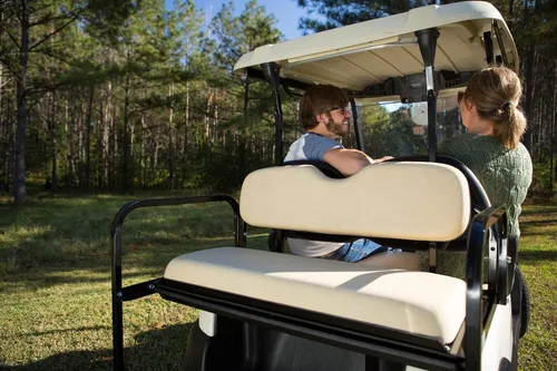 Vista 7 de Buggies Unlimited Club Car Precedent - Kit de asiento trasero abatible para carrito de golf con marco de acero, compatible con modelos 2004 en Buff