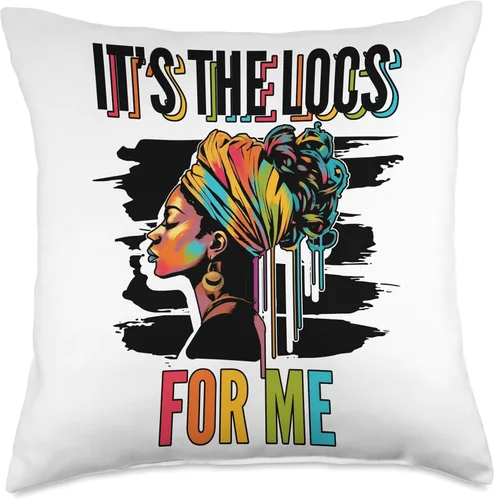Vista 4 de Locs Afro Dreadlocks Love Natural Beauty Hair It's the Locs for Me Afro Hair - Almohada negra americana africana, 16 x 16 pulgadas, multicolor