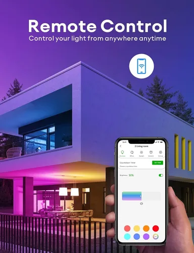Vista 5 de VOCOlinc Paquete de 1 bombillas inteligentes, RGBW que cambia de color, funciona con Alexa, Apple Homekit y Google Home, luces LED Smart WiFi BR30