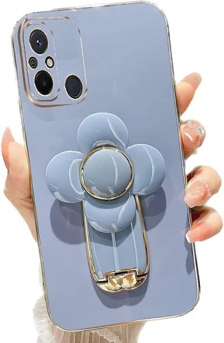 Vista 63 de Miagon - Funda con soporte para Xiaomi Redmi A1, galvanizado suave TPU protector delgado a prueba de golpes con molinete giratorio soporte de flores