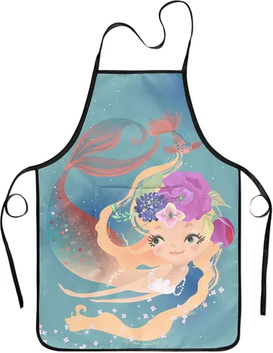 Vista 8 de Cute Kids Aprons for Cooking Painting Baking, Waterproof Toddler Aprons with Pockets, Art Smock for Boys Girls