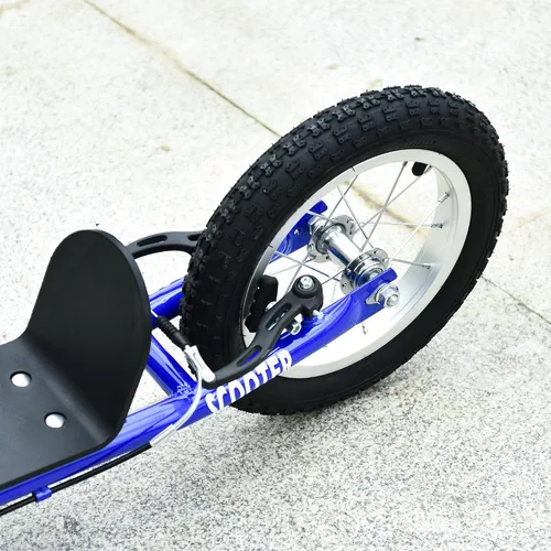 Vista 9 de Aosom Youth Scooter Kids 5+ Adjustable Handlebar 16" Front 12" Rear Azul