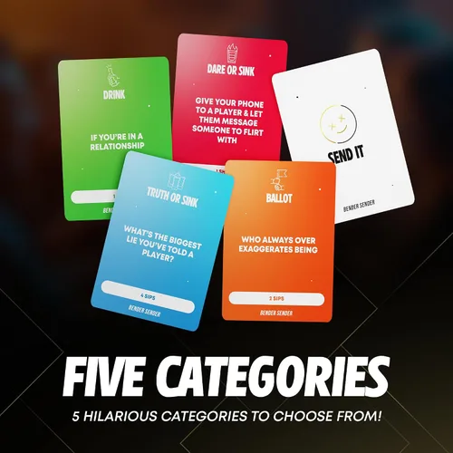 Vista 4 de Juego de fiesta para adultos Bender Sender – Juego de cartas para fiestas de adultos 21+ Más de 500 desafíos audaces y rompehielos Noche
