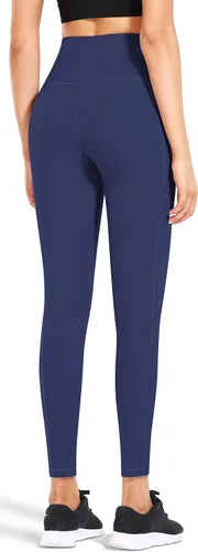 Vista 3 de Fengbay Pantalones de yoga de cintura alta, pantalones de yoga con bolsillo, control de abdomen, entrenamiento, correr, leggings de yoga elásticos