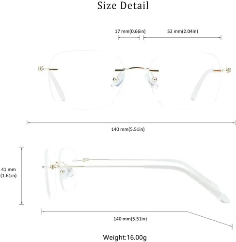 Vista 14 de LifeArt Blue Light Blocking Reading Glasses, Reduce Eyestrain, Stylish for Men and Women