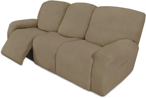 Vista 66 de Easy-Going Funda Elástica para Sofá Reclinable Cobertor de Sofá 4 Piezas Protector de Muebles Sofá Suave con Fondo Elástico Poliéster Spandex Tela