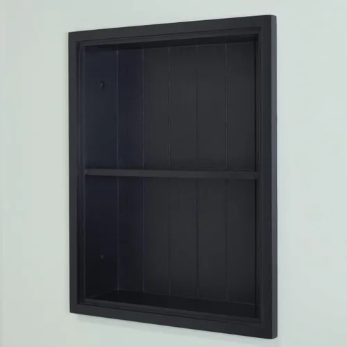 Vista 2 de Sloane - Recesión de gabinete de medicina empotrado de pared de 14 x 18 pulgadas, estante de inserción de gabinete de baño, fabricado en América