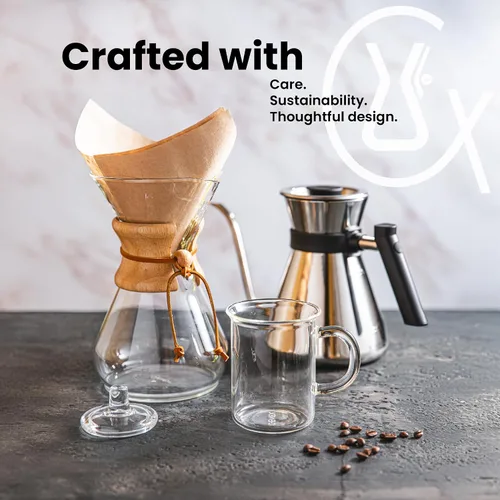 Vista 2 de Chemex. Red de alambre de acero inoxidable para uso en estufa eléctrica de 6,5 pulgadas. Para estufas de bobina eléctricas, protege el vidrio
