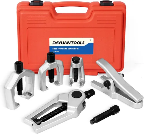 Vista 10 de DAYUAN Kit de herramientas de servicio frontal profesional, 5 piezas, color azul, extractor de brazo Pitman, separador de rótula, herramienta