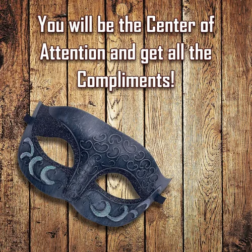 Vista 4 de Máscara de mascarada para hombre, máscara de aspecto antiguo para Halloween, fiesta veneciana, fiesta de máscaras y baile de máscaras