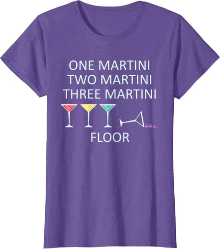 Vista 7 de Funny Bartender One Two Three Martini Floor Cocktail T-Shirt Asphalt Grey