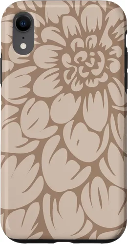 Vista 24 de iPhone 16 Cute Brown and Tan (Beige) Designer Flower Petals Case