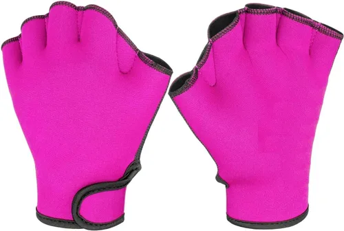 Vista 10 de 1 Pair Swimming Gloves Aquatic Swim Training Gloves Neoprene Webbed Gloves Fitness Water Resistance Glove for Men Women Children Unisex