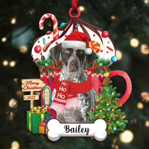 Vista 58 de Amantes de los perros de Navidad – Navidad de perros disponibles para muchos perros Shi Tzu – Adorno con forma personalizada, adorno de Navidad