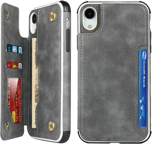Vista 21 de Cavor - Funda para iPhone 6, 6S, 7, 8 Plus, 11 Pro, XS, Max, XR A-Negro