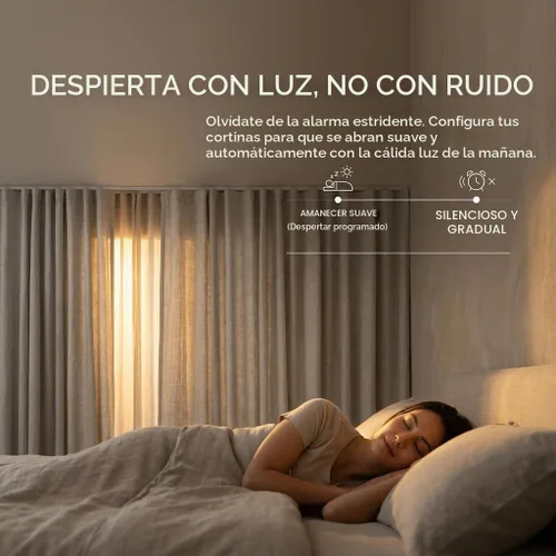 Vista 6 de Quoya QL600 - Riel inteligente para cortina eléctrica, motor motorizado, longitud de riel ajustable, compatible con Alexa, Google, Siri, Apple Watch