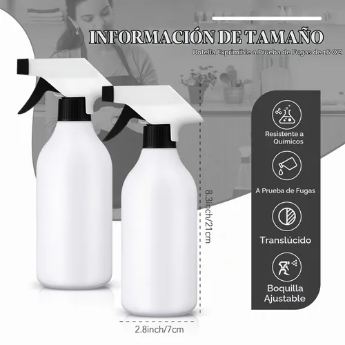 Vista 2 de Tanlade - 30 botellas de spray a granel para soluciones de limpieza de 16