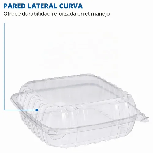 Vista 5 de Dart C95PST1 OPS Lg Contenedor transparente con bisagras, 8.9 X 9.4 pulgadas (caja de 200)